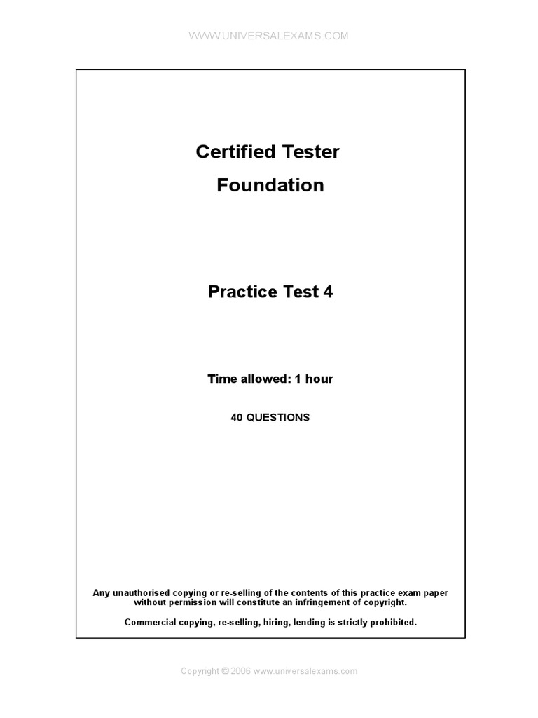 Foundation Practice Exam 4 | PDF | Top Down And Bottom Up Design ...