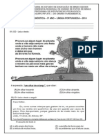 Diagnóstica Língua Portuguesa - 5º Ano