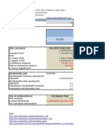 epidemiologic Risk calculator in Microsoft Excel sheet