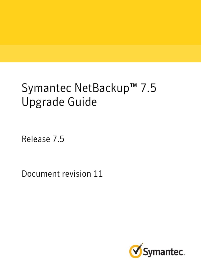 NetBackup Upgrade Guide 7.5 | PDF | Technical Support | Metadata