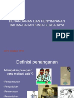 Penanganan Dan Penyimpanan Bahan Bahan Kimia Berbahaya