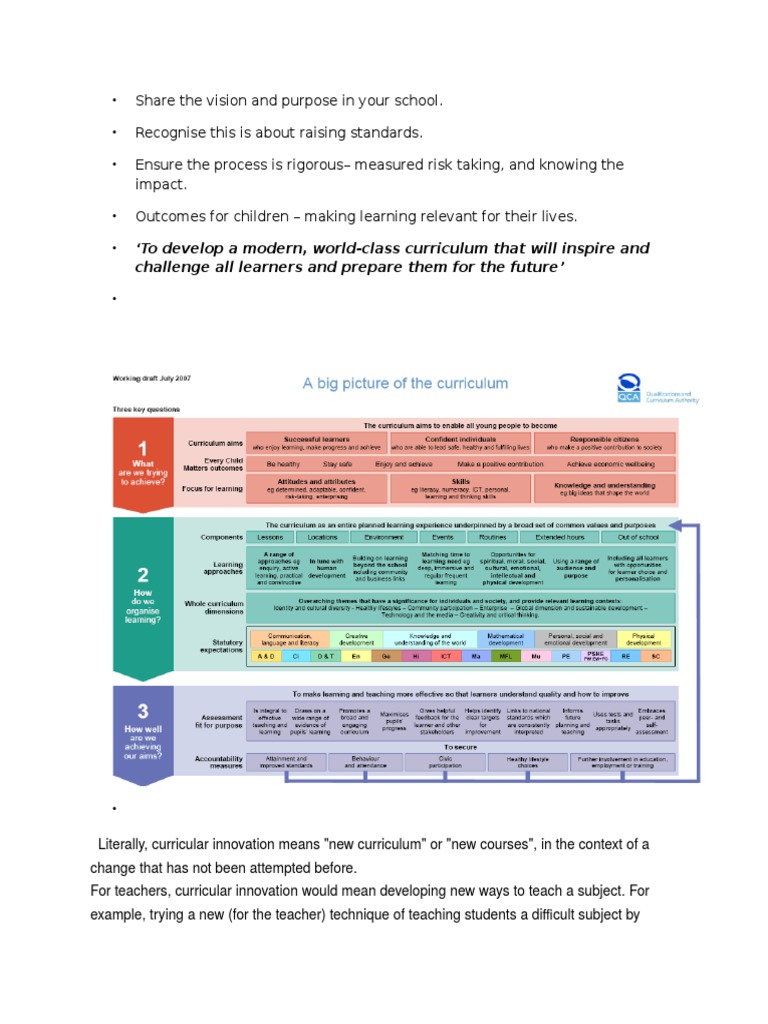 Curricular Innovation in Education | PDF | Career & Growth