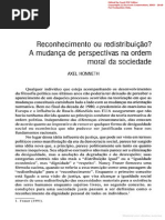 Redistribuição e reconhecimento