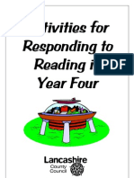 Activities For Responding To Reading in Year 4