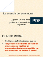 La Esencia Del Acto Moral