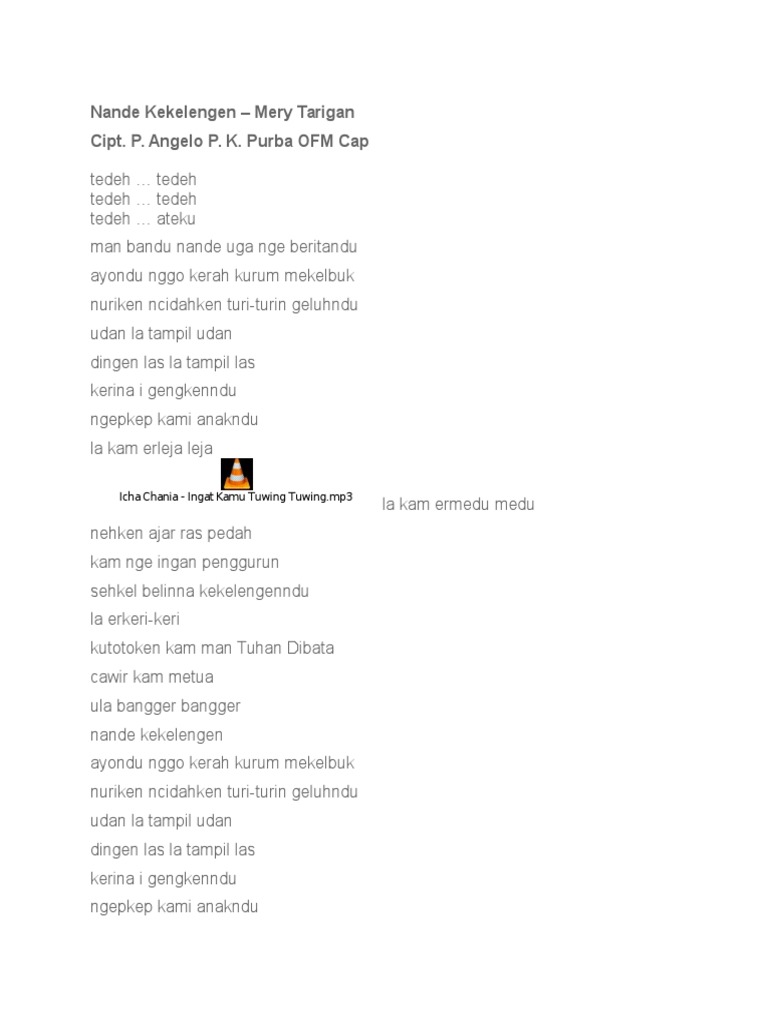 Lirik Lagu Nande Kekelengen