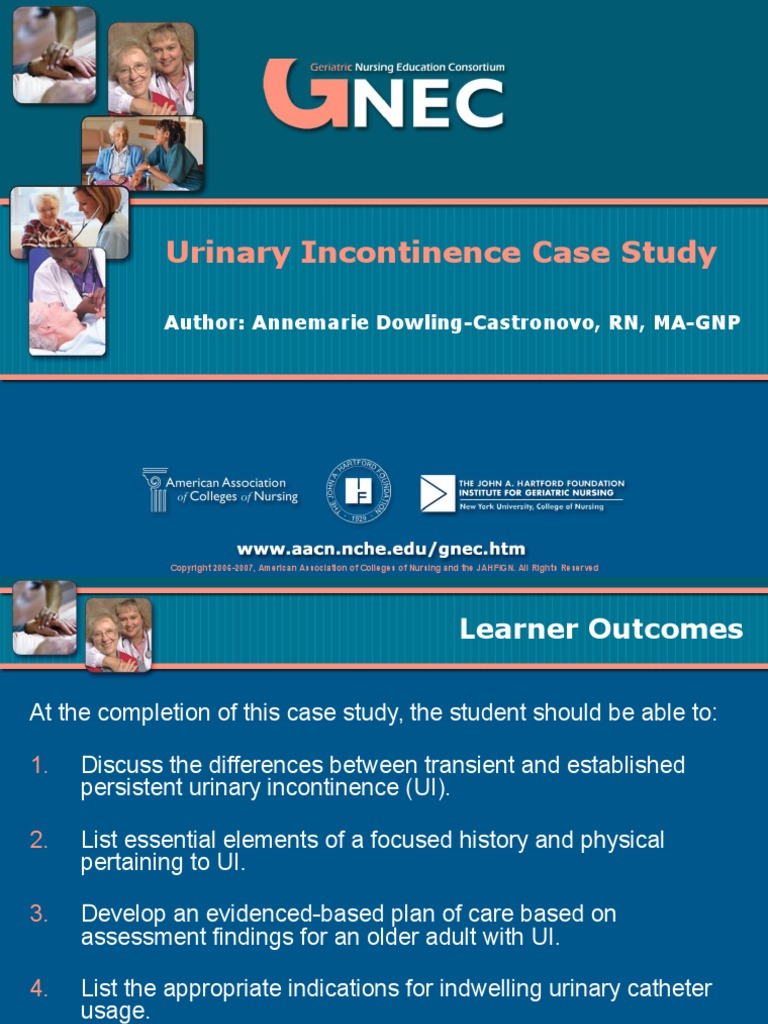 urinary incontinence case study ppt