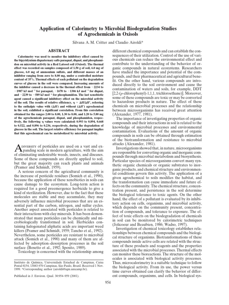 Microbial Calorimetry PDF Download Free PDF Soil