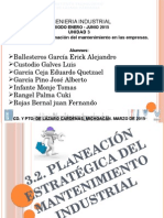 Planeación Estratégica Del Mantenimiento Industrial