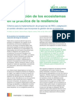 La integración de los ecosistemas en la práctica de la resiliencia