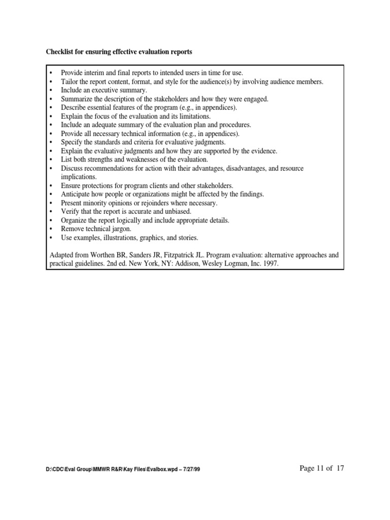Reports Checklist | PDF | Career & Growth | Business