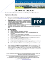 Checklist Fence and Wall