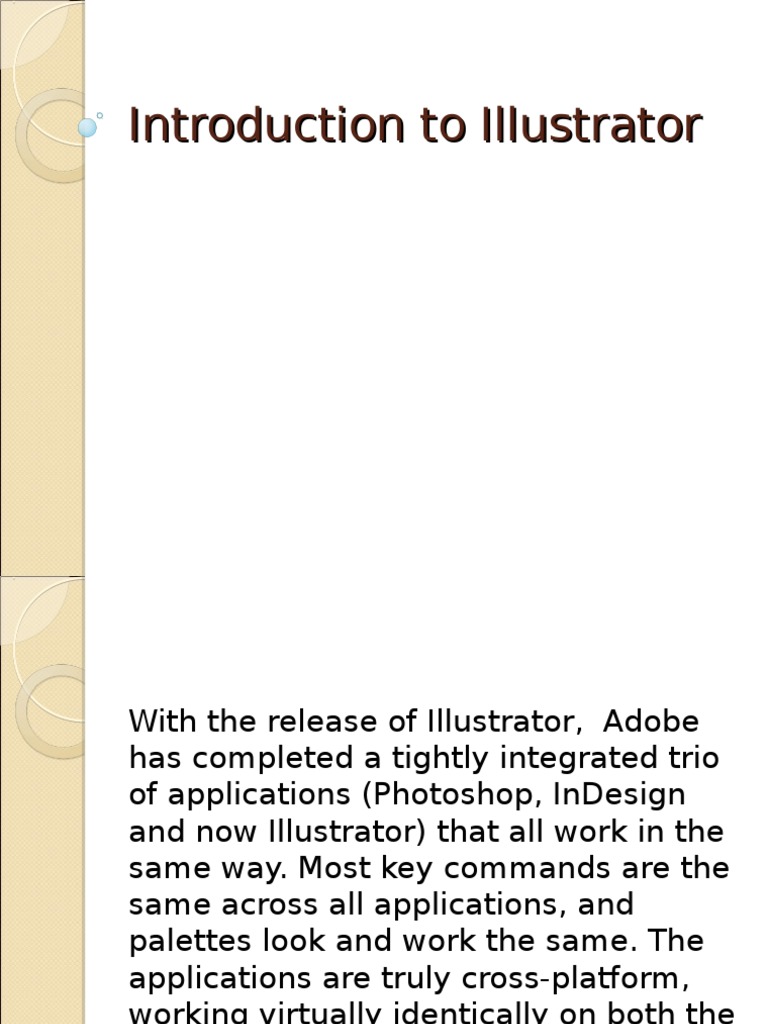Introduction To Illustrator | PDF | Adobe Illustrator | Adobe Photoshop