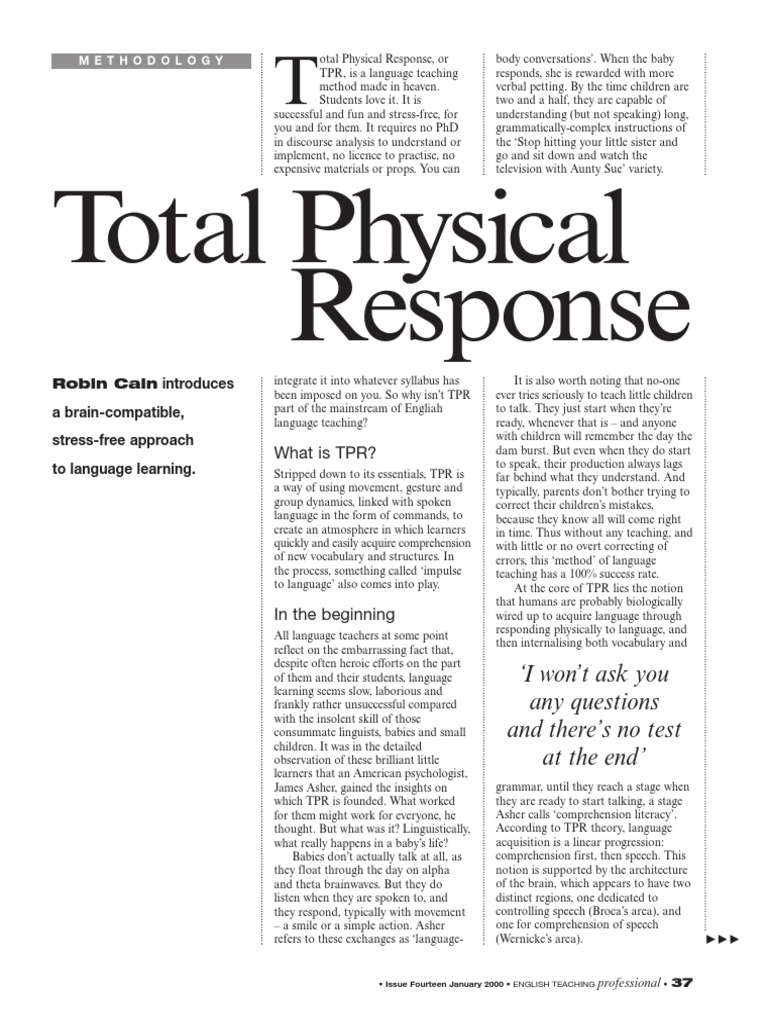 Total Physical Response PDF | PDF | Human Communication | Linguistics