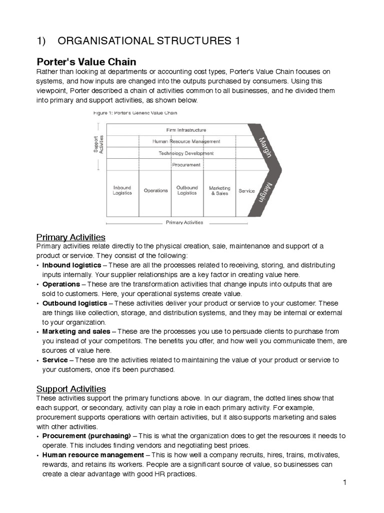 Organisational Structures | PDF | Strategic Management | Value Chain