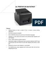 Ficha Técnica Impresora GP 80160 Cut