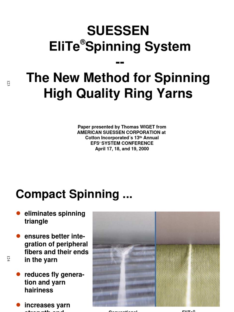 New Method Spinning High Quality Ring Yarns | PDF | Spinning (Textiles ...