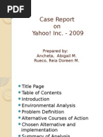 Case Report On Yahoo