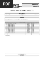Satmac: Release Notes For Satmac Version 4.7