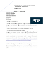 Requisitos para La Inscripción A Las Maestrías y Carreras de Especialización 2015 1