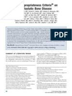 ACR Appropriateness Criteria On Metastatic Bone Disease: Key Words