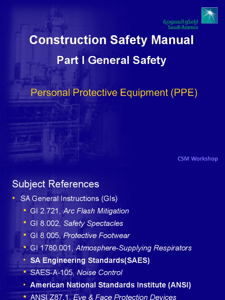 PPE Standards for Construction Safety | PDF | Personal Protective ...