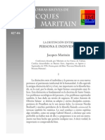 Distinción Entre Persona e Individuo - Jacques Maritain