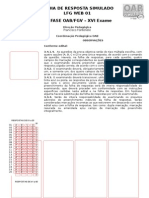 Folha de Resposta - Aluno - Modelo 01