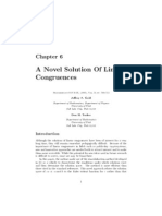 A Novel Solution of Linear Congruences (By Jeffrey F. Gold and Don H. Tucker)