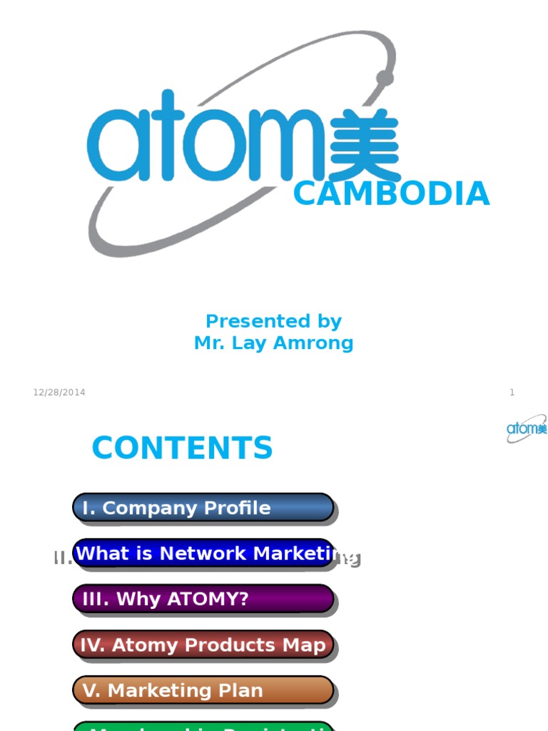 Atomy Ppt Update 1 Multi Level Marketing South Korea
