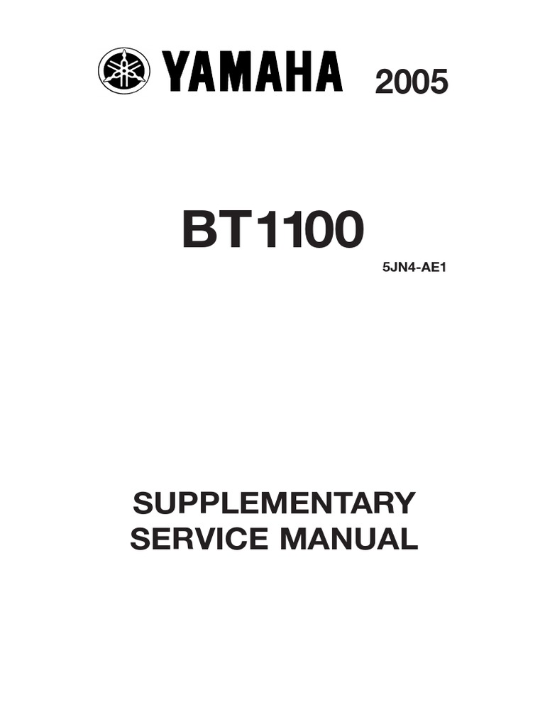 Manual Servicio Yamaha BT1100 Bulldog 2005 | PDF | Screw