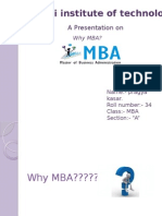 Bhilai Institute MBA Presentation on Why Pursue an MBA Degree