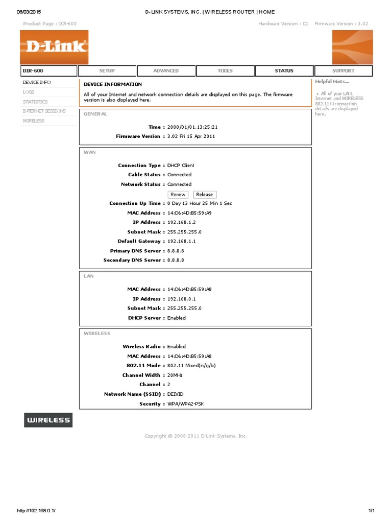 Setup Advanced Tools Support Helpful Hints... - All of Your LAN ...
