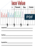 Place Value Chart