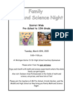 Math and Science Night Flyer