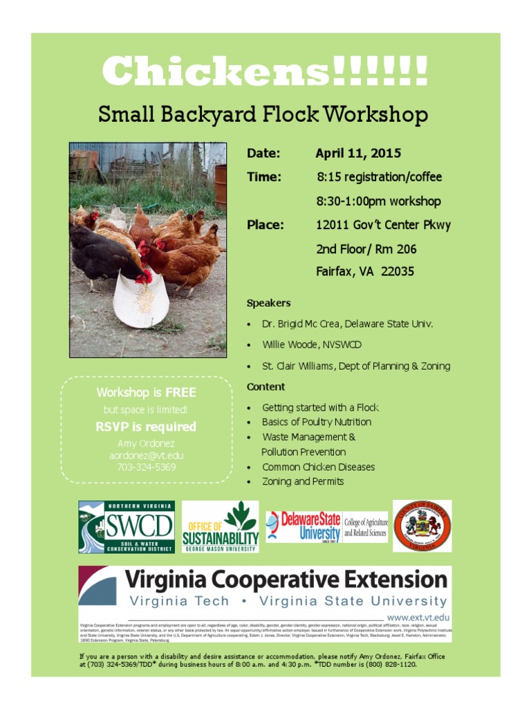 Free Backyard Chicken Workshop | PDF