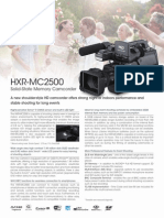 HXR-MC2500: Solid-State Memory Camcorder