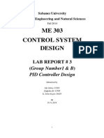 ME 303 Control System Design: Lab Report # 3 (Group Number1 & B)