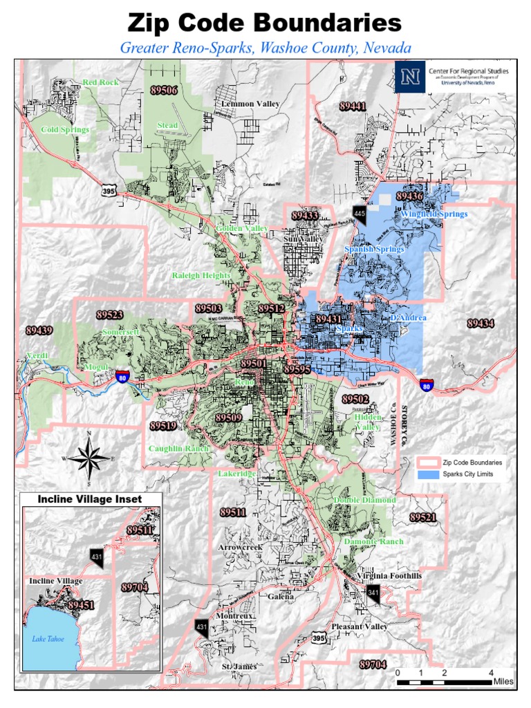 Reno-Sparks Zip Code Map PDF