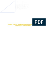 Ley No. 146-02, Sobre Seguros y Fianzas de La República Dominicana