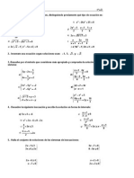 Ejercicios ecuaciones y sistemas 4º eso