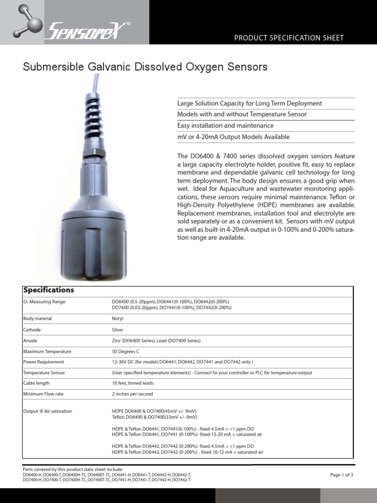 DO Sensor | PDF | Electromagnetism | Materials