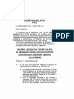 Decreto Ley Nro 973 - Regimen Recuperacion IGV