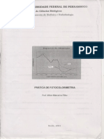 Prática de fotocolorimetria para análise de substâncias