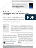 Dihedral Influence on Lateral Directional Dynamic Stability