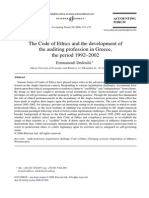 The Code of Ethics and the Development of the Auditing Profession in Greece, The Period 1992 2002 2006 Accounting Forum