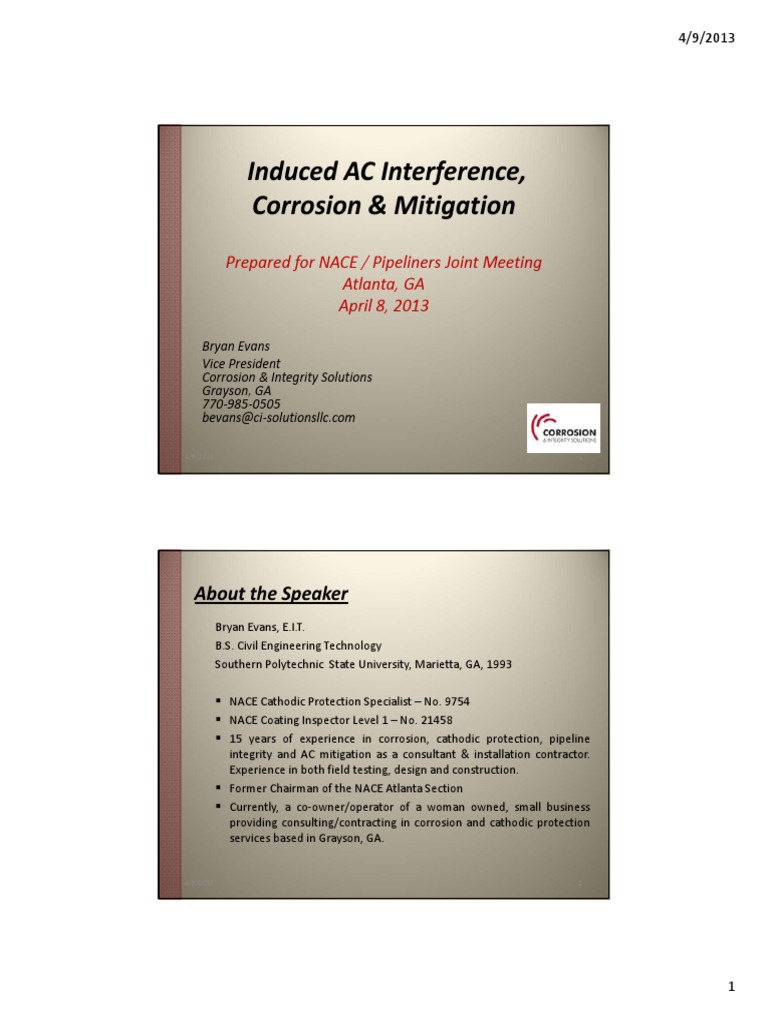 AC Corrosion Mitigation Strategies | PDF | Electric Power Transmission ...