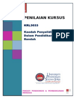 Penilaian Kursus KRL 3033-1