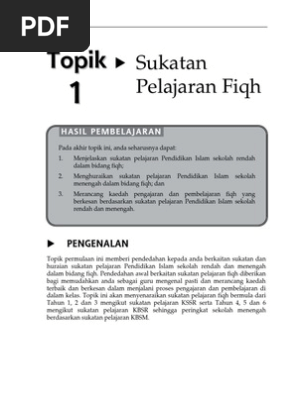 Topik 1 Sukatan Pelajaran Fiqh Pdf
