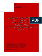 Reflexiones Para La Ensenanza de La Matematica